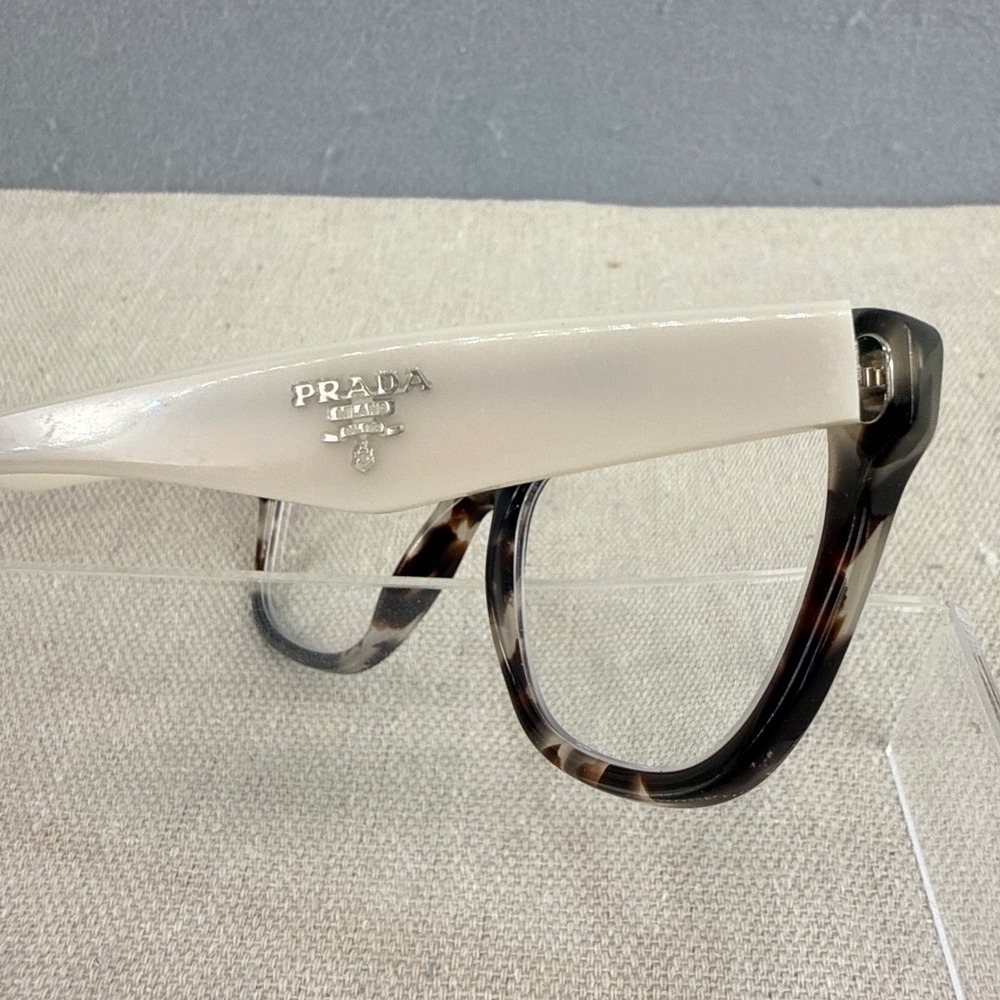 Prada VPR 29R Tortoise & Cream Eyeglass Frames 54-17-140 Italy AS-IS - Picture 6 of 10